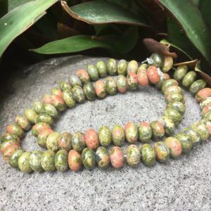 unakite rondelle gemstone beads australia