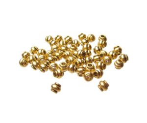 gold toned spacer beads 5mm