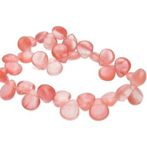 cherry quartz top drilled teardrop beads