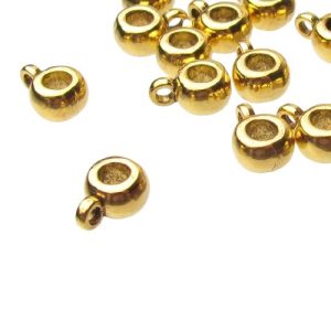 gold toned bail beads
