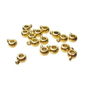gold toned bail beads