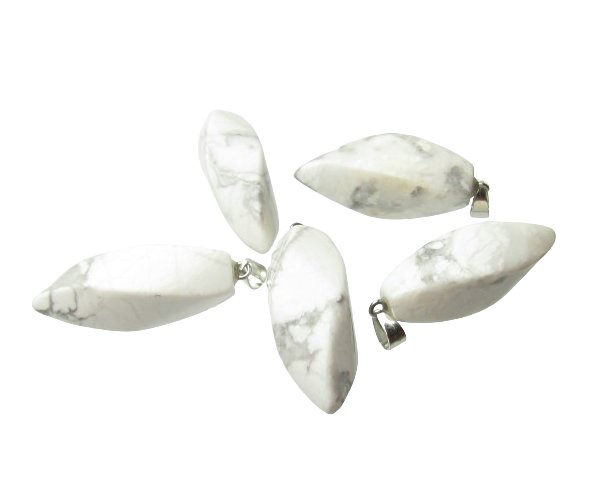 white howlite gemstone pendant