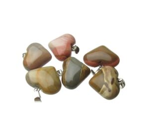 picasso jasper small gemstone heart pendant