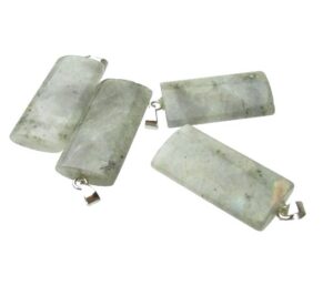 labradorite rectangle gemstone pendants