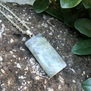 labradorite rectangle gemstone pendants