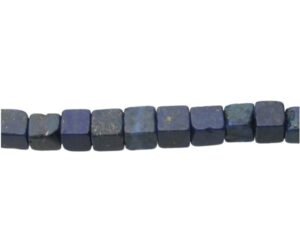 lapis lazuli cube gemstone beads