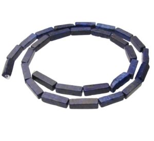 lapis lazuli rectangle tube gemstone beads