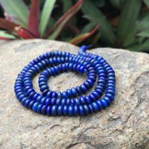 lapis lazuli small gemstone rondelle beads
