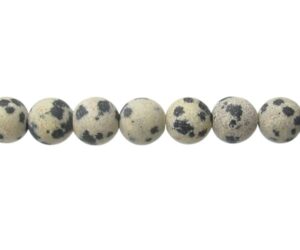 dalmatian jasper gemstone beads 6mm round matte