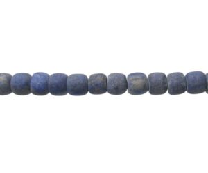 matte lapis lazuli drum gemstone beads