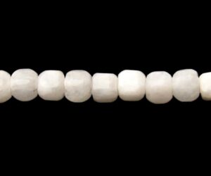 moonstone faceted cube gemstone beads