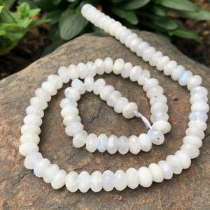 rainbow moonstone faceted rondelle gemstone beads natural crystals