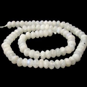 rainbow moonstone faceted rondelle gemstone beads natural