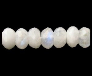 rainbow moonstone faceted rondelle gemstone beads natural crystals