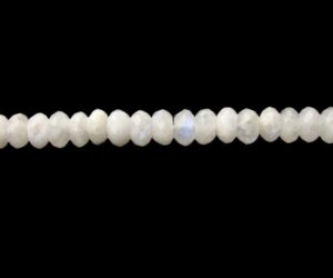 rainbow moonstone faceted rondelle gemstone beads natural crystals