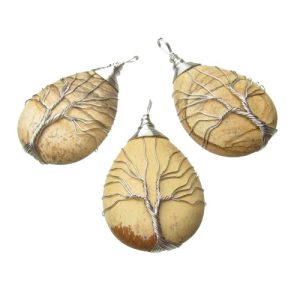 picture jasper tree of life pendant