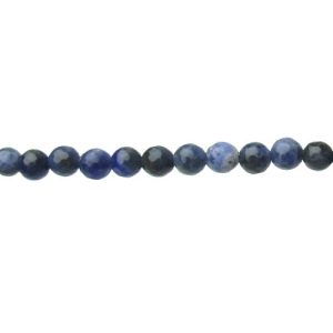 sodalite faceted gemstone round beads 6mm
