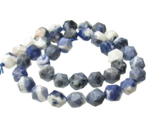 sodalite faceted small nugget gemstone beads