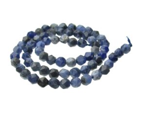 sodalite faceted crystals beads natural 6mm