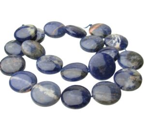 sodalite large disc gemstone beads brisbane