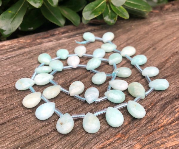 amazonite teardrop gemstone beads