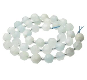 aquamarine gemstone beads energy column
