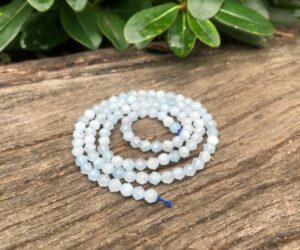 aquamarine gemstone beads faceted 4mm