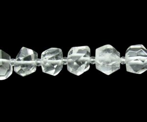 clear quartz faceted nugget beads
