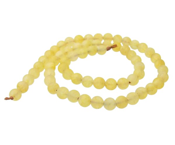 citrine matte 6mm round gemstone beads