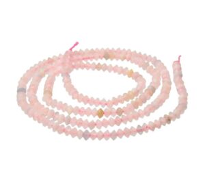 morganite faceted saucer beads