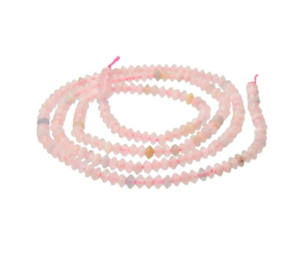 morganite faceted saucer beads