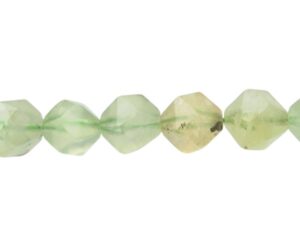 prehnite faceted nugget gemstone beads natural crystals
