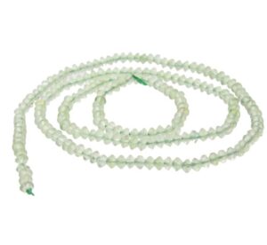 prehnite tiny faceted saucer gemstone beads 3mm