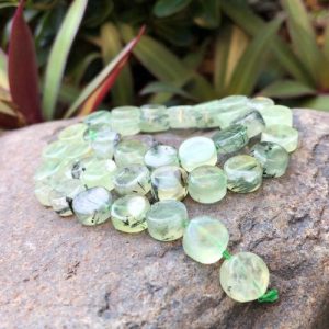 prehnite coin gemstone beads australia