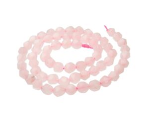 rose quartz nugget gemstone beads 6mm