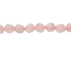 rose quartz nugget gemstone beads 6mm