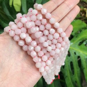 rose quartz crystals natural beads