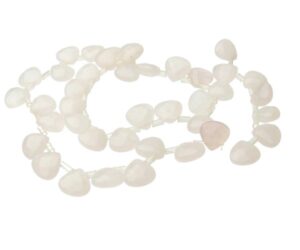 rose quartz teardrop gemstone beads