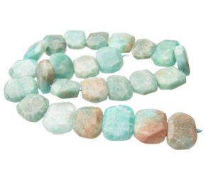 russian amazonite faceted slab gemstone beads