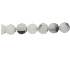 matte tourmalinated quartz 6mm round beads australia