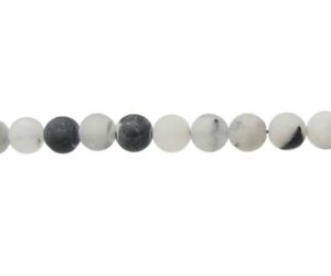 matte tourmalinated quartz 8mm beads gemstone