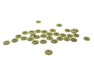 gold daisy spacer beads