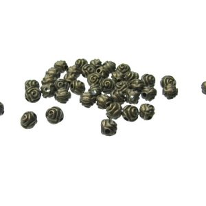 bronze rose shaped spacer beads