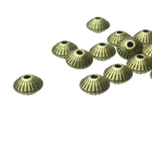 bronze saucer spacer beads
