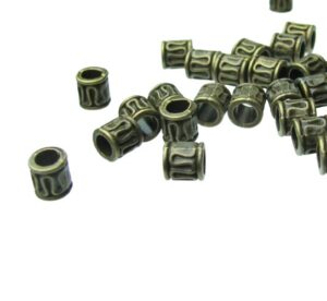 bronze swirl tube spacer beads