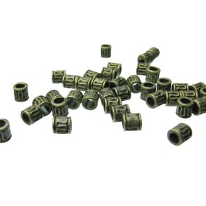 bronze swirl tube spacer beads
