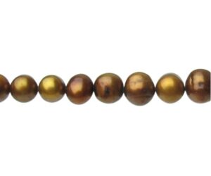 copper brown freshwater pearls