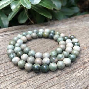 camouflage jasper gemstone round beads natural green australia