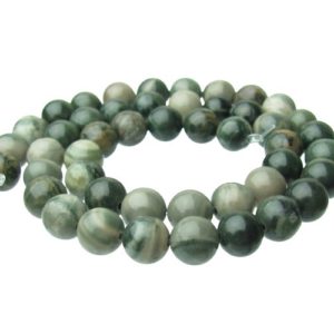 green camouflage jasper gemstone round beads 8mm natural