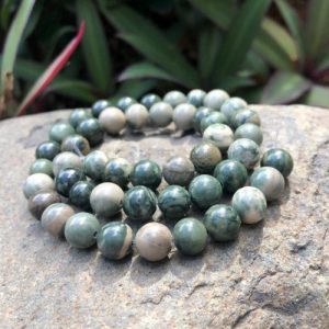 green camouflage jasper gemstone round beads 8mm natural